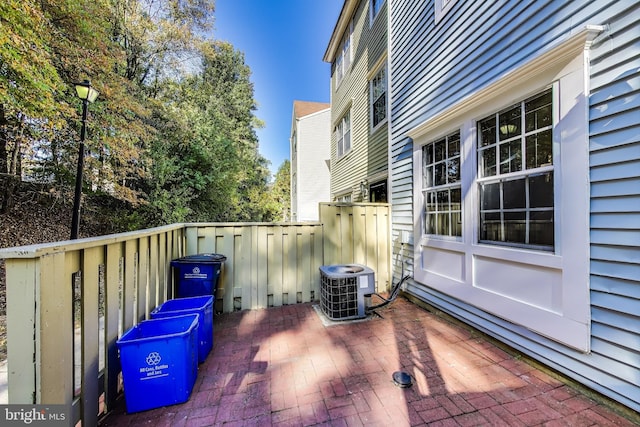 view of patio / terrace with central AC