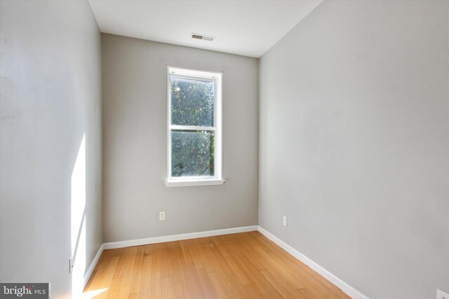 empty room featuring light wood-type flooring