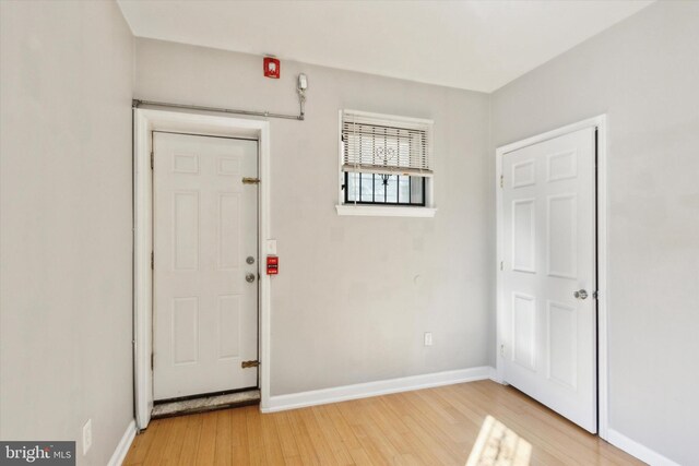 foyer featuring light wood-type flooring