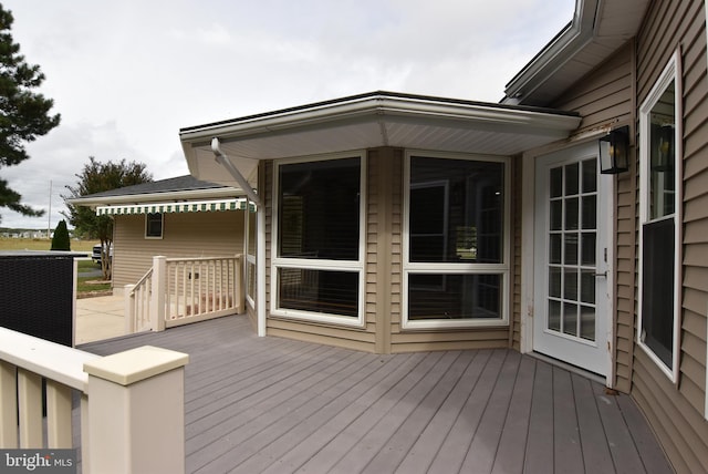 view of wooden terrace