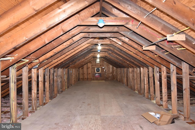 view of attic