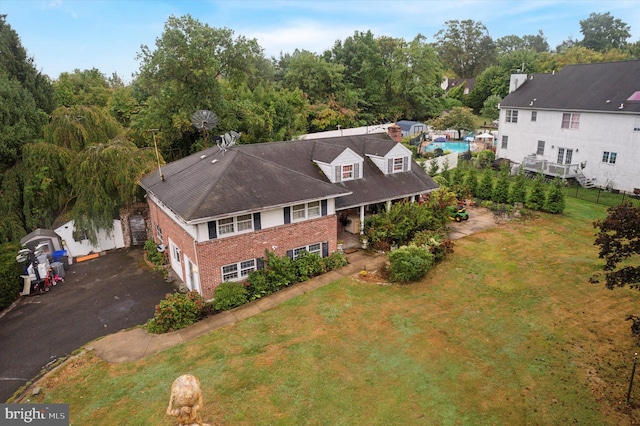 birds eye view of property