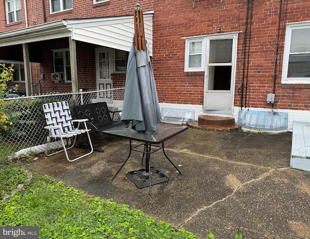 view of patio with a porch