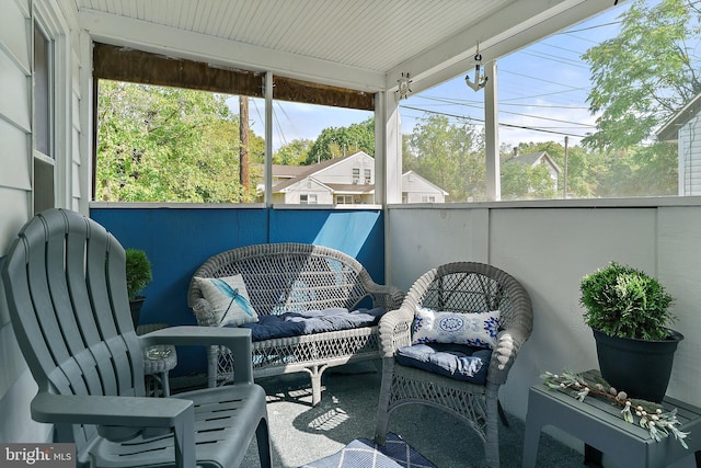 view of sunroom