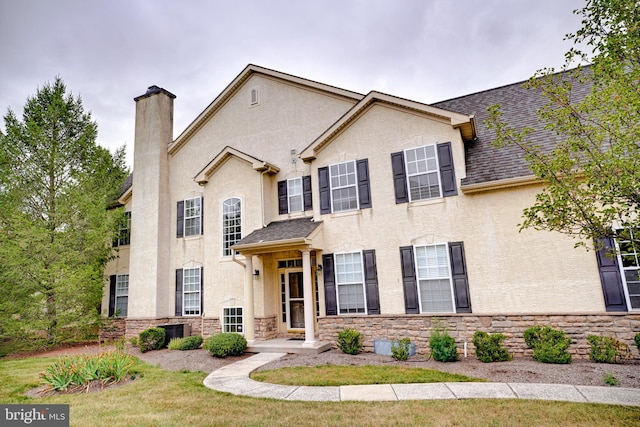 view of front of property featuring central AC