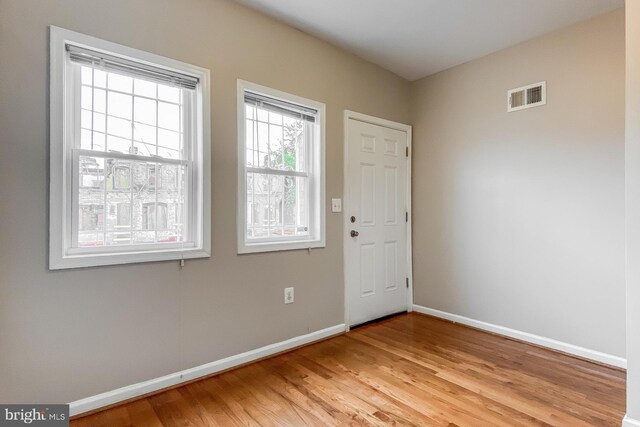 foyer featuring light wood-type flooring