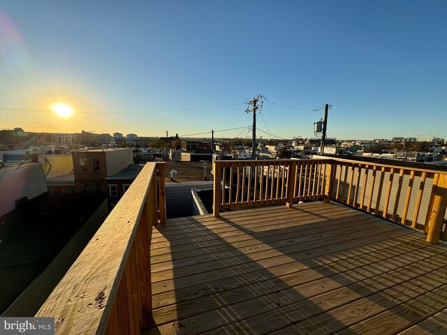 view of deck at dusk