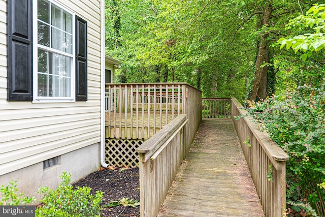 view of wooden deck