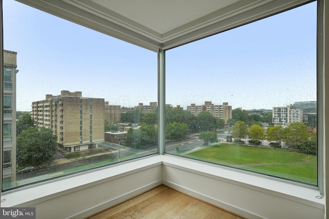 unfurnished sunroom featuring a wealth of natural light