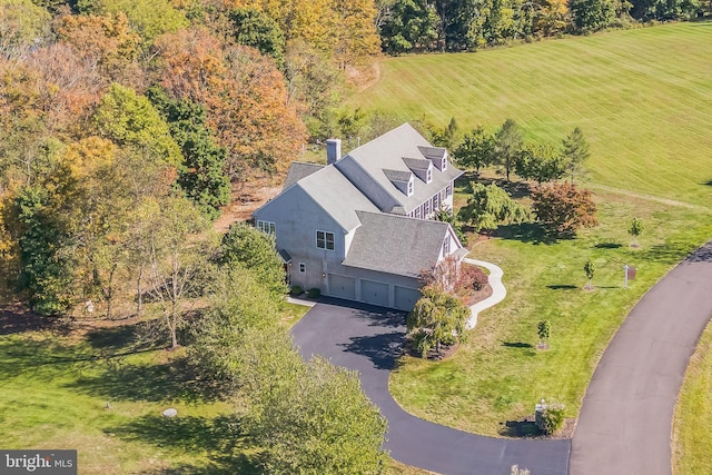 bird's eye view featuring a rural view