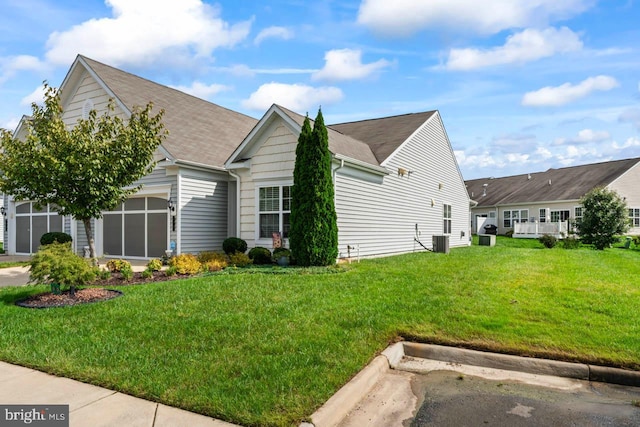 view of home's exterior featuring a yard