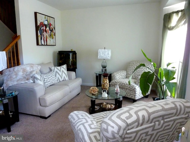 view of carpeted living room