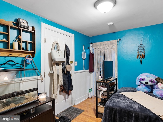 bedroom featuring light hardwood / wood-style floors