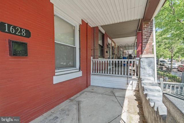 view of patio / terrace with a porch