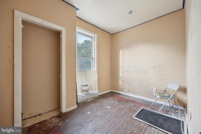 unfurnished bedroom featuring wood-type flooring