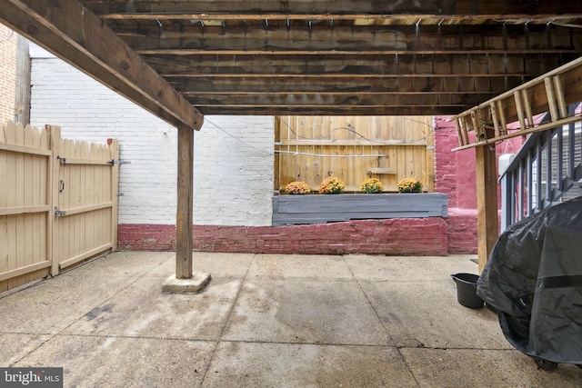 view of patio featuring grilling area