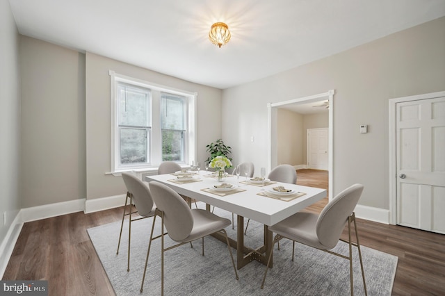 dining room featuring dark hardwood / wood-style floors