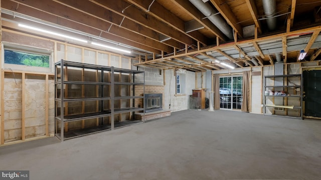 basement with a wealth of natural light