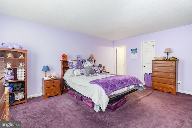 bedroom featuring carpet