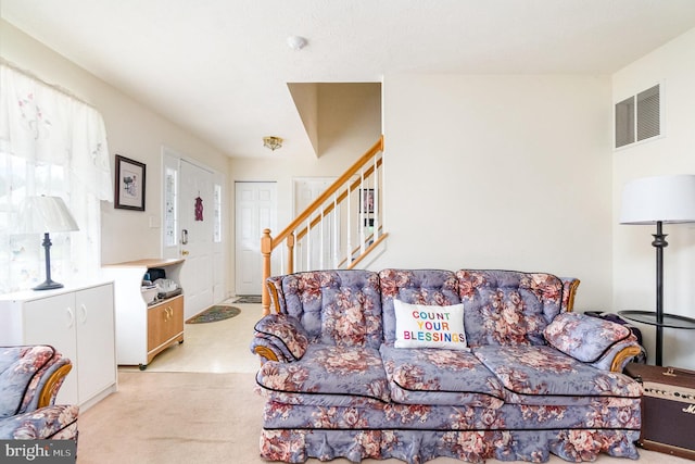 view of carpeted living room