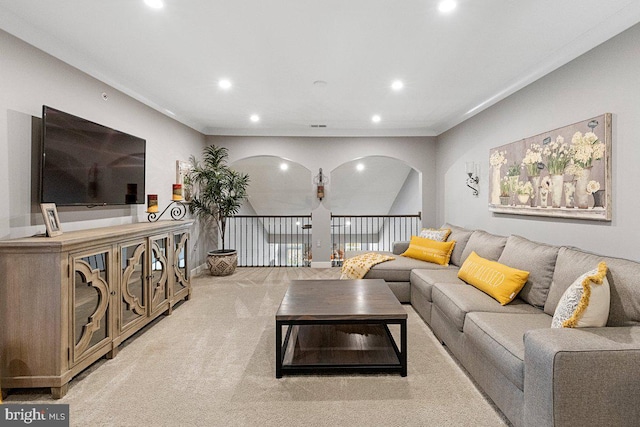 view of carpeted living room