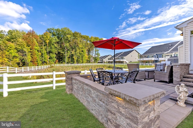 view of patio / terrace featuring outdoor lounge area