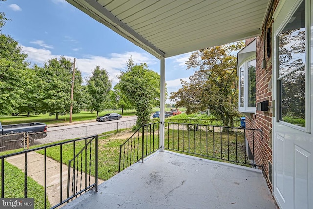 balcony with covered porch