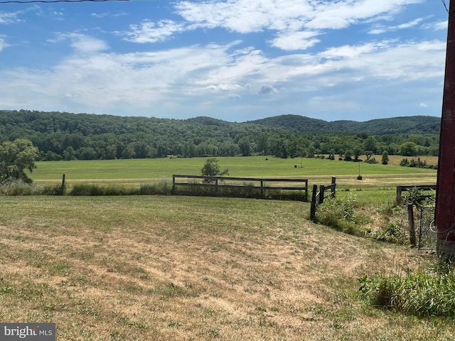 property view of mountains with a rural view