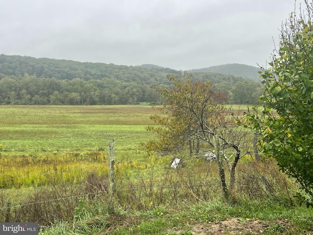 mountain view with a rural view