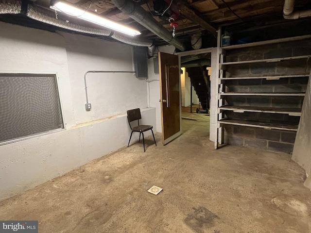 view of basement