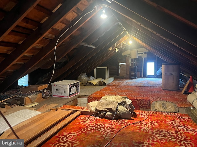 view of attic