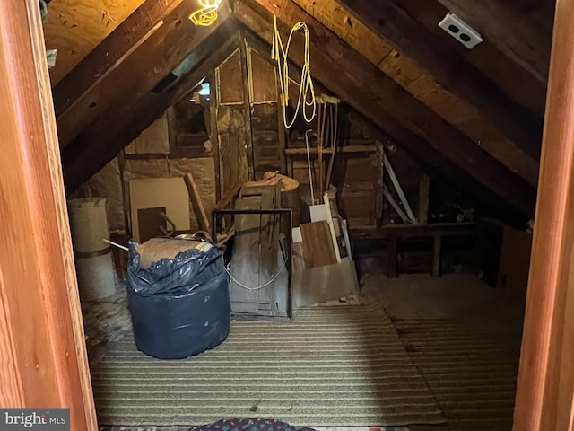 view of attic