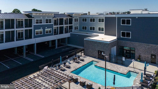 view of pool with a patio