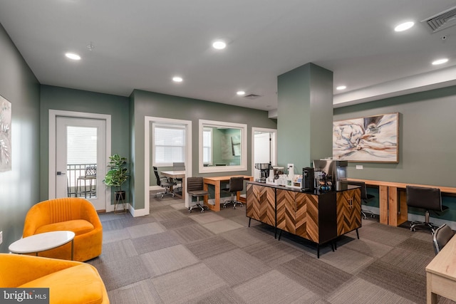 view of carpeted living room