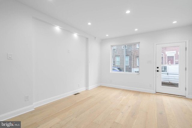 empty room featuring light hardwood / wood-style flooring