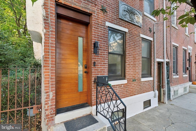 view of doorway to property