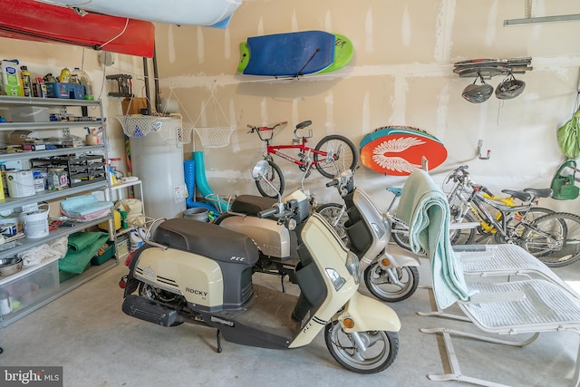 storage room with water heater