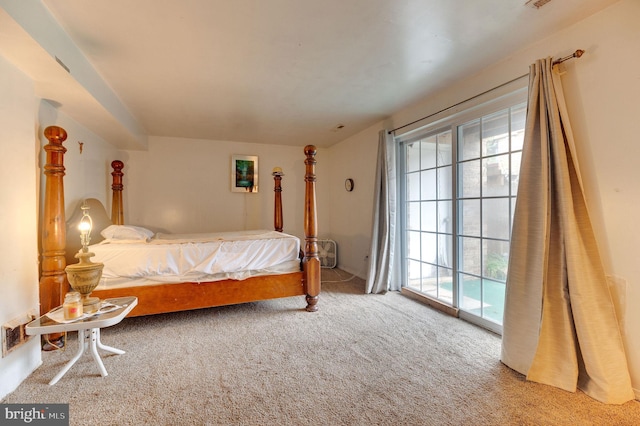 view of carpeted bedroom