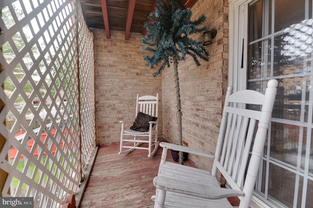 view of wooden deck