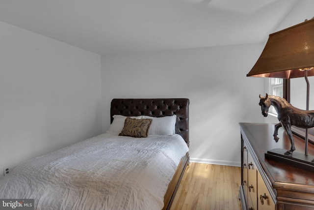 bedroom featuring light hardwood / wood-style floors