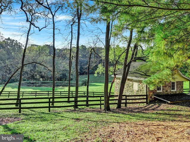 1414 Little Ln, Seven Valleys, PA 17360 - view of yard with a wooded view and fence