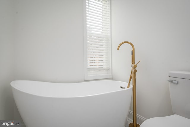 bathroom with a bathtub and toilet