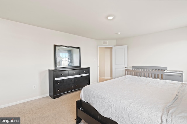 view of carpeted bedroom