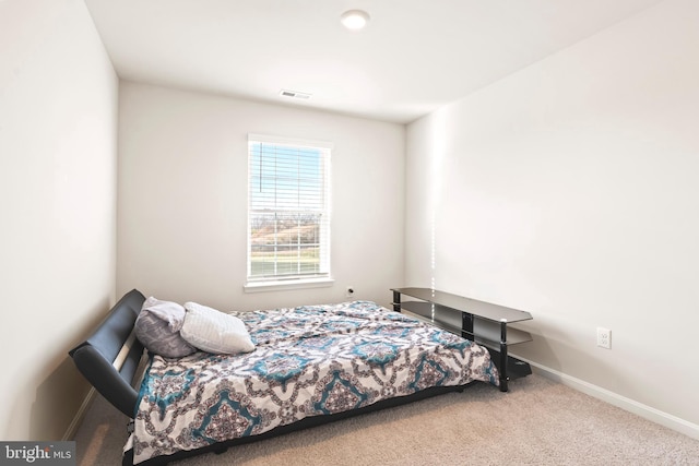 bedroom with carpet floors