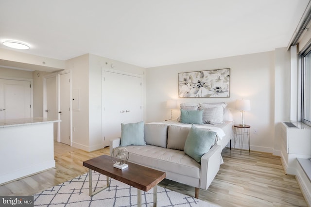 interior space featuring light hardwood / wood-style floors