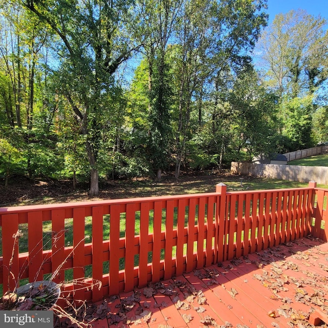 view of wooden deck