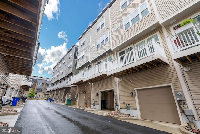 view of property featuring a garage