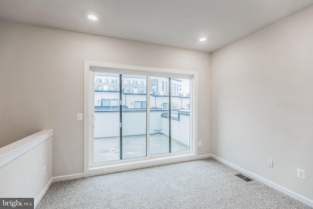 view of carpeted empty room