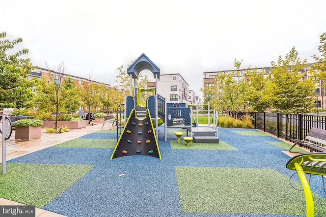 view of jungle gym