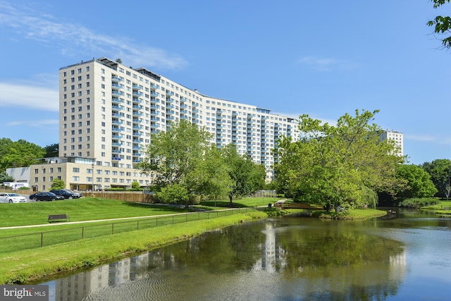 view of property featuring a water view